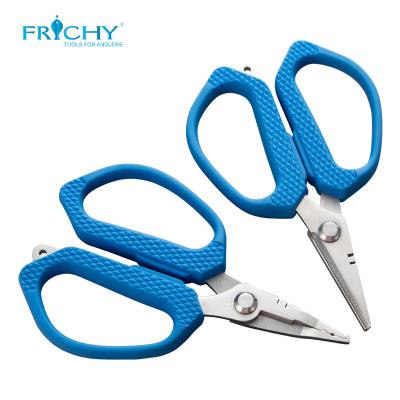 China Fishing FRICHY sports stainless steel construction, serrated edge, soft molded handles braided line scissors for sale