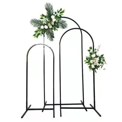 China 2023 Joy New Products Wholesale Wedding Arch Artificial Flower Horn Shape Metal Arch Wedding Party Event Decoration For Wedding Photography Decoration for sale