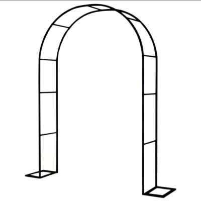 China New Eco-friendly Black Plant Flower Frame Rattan Climbing Frame Garden Balcony Arch Corridor Arch Decoration for sale