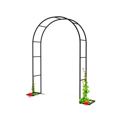 China New Eco-friendly White Flower Frame Rattan Climbing Frame Plant Frame Balcony Arch Corridor Hallway Decoration for sale