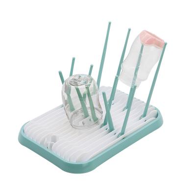 China Free PVC Baby Bottle Drying Rack Bottle Holder Drier Green for sale