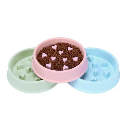 China Slow Feeder Dog Food Plastic Slow Dog Bowls With 4 Non-Slip Rubber Feet for sale