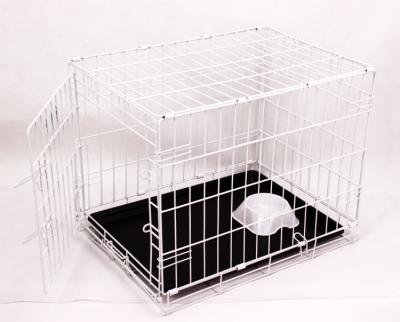 China Durable Foldable White Color Welded Wire Mesh Dog Pet Cage for sale