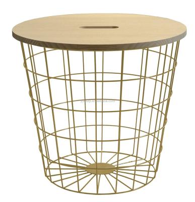 China Customized home decorative small corner storage table metal wire side tables for living room for sale