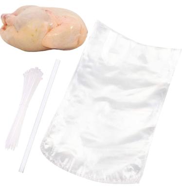 China Moisture Proof Permeable Shrink Wrap Bag EVA/PE Poultry Shrink Wrap Whole Chicken Food Bag for sale