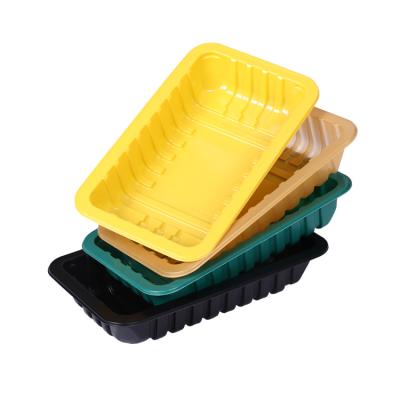 China Moisture Proof Meat Tray Disposable Plastic Poultry PP Beef Steak Tipack Vacuum Fresh Skin Shaped Tray For Packaging for sale