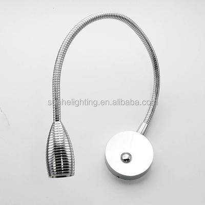 China Flexible Stainless Steel 12V 24V 1W LED Gooseneck Light Bedroom Reading Lamp for Boat Cabin for sale