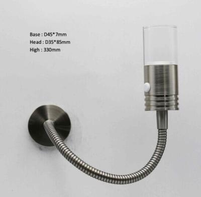 China Modern Flexible Push Switch Long Goose Led Reading Light Wall Hotel Use For Caravan/Motohome/RV Marine for sale