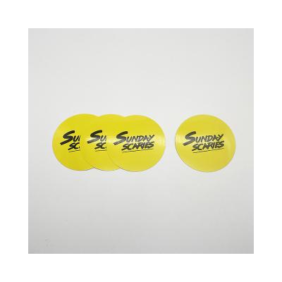 China Printing Custom Brand Logo Sticker Round Waterpoof Vinyl Paper Packaging Sticker for sale