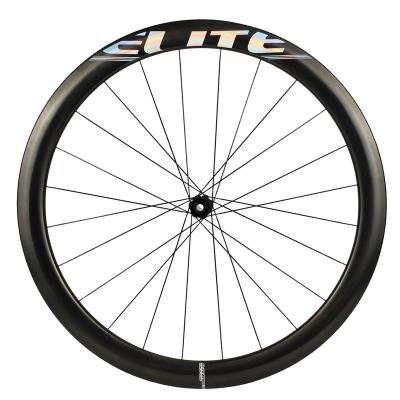 China Road Bicycles Road Bikes ELITEWHEELS Ultralight Carbon Wheels UNC 35/45/50 Mm Disc Brake With DT350 Wheelset For Dealer for sale