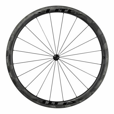 China Road Bicycles Road Bikes ELITEWHEELS KING 700C Carbon Wheels UD X Wave Hub DT240 Tubeless Finish Wheels for sale