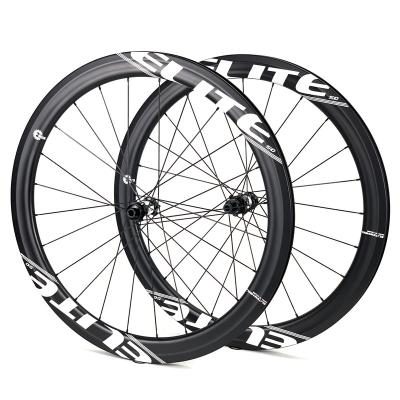 China Road Bicycles Road Bikes ELITEWHEELS BWA Carbon Road Disc Wheelset 700c 40mm 50mm Depth Bicycle Rim For Cycling Wheels for sale