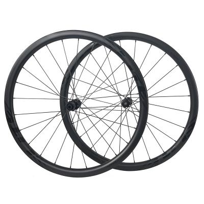 China Road Bicycles Road Bikes King ELITEWHEELS 700c Carbon Disc Brake Wheels DT Swiss 240 For Cyclocross Bike Wheelset for sale