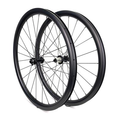 China Gravel Bike 700c Carbon Cycrocross Bike Wheelset 35mm Depth 32mm Width External Gravel Wheelset for sale