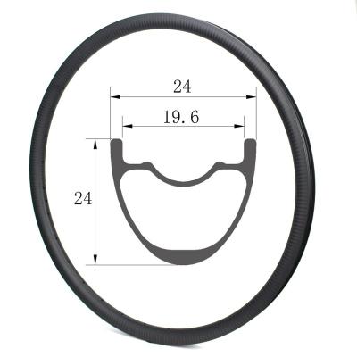 China Mountain Bikes Lightweight 29er Mtb Rims 24mm Depth 24mm Width Xc Rims Carbon Fiber Mountain Bike Rims for sale