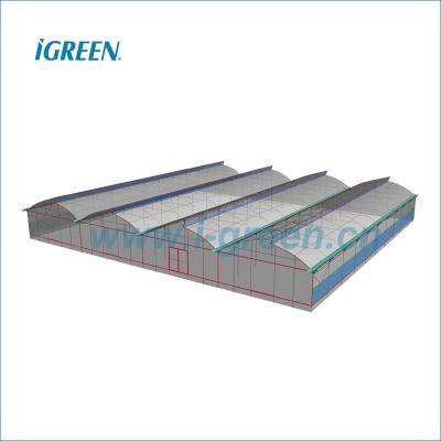 China Commercial Galvanized PE Greenhouse Frame For Tropical Countries for sale