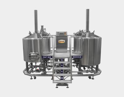 China Steam Heating Brewery Machine Commercial Beer Brewing Equipment With Grist Hydrator for sale