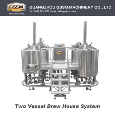 China Bar / Pub Brewery Equipment , 20 BBL Steam Heated Brewhouse With Two Vessels for sale