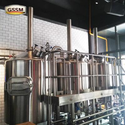 China Direct Fired Commercial Beer Brewing Equipment With Combi - Tank / Kettle Whirlpool Tun for sale