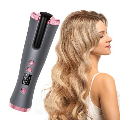 China Automatic Rotating New Arrivals Cordless Rotating Magic Hair Curling Iron With Rechargeable Battery Automatic Hair Curler for sale