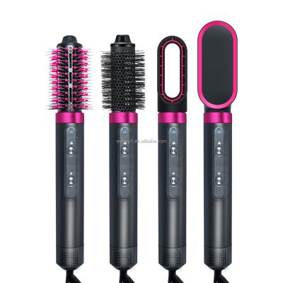 China Hot New Product Ionic Airbrush 5 in 1 Hair Straightening Brush Hair Dryer Brush 3 Wind Speeds Portable Hair Dryer Fan for sale