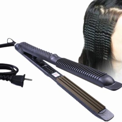 China Safety Hair Salon Styling Ceramic Hair Crimper Wrinkling Tourmaline Flat Irons Hesitate Hair Straighteners Flat Iron for sale