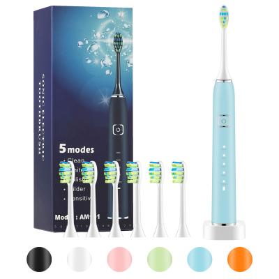 China Teeth Cleaner Sonic Toothbrush Wireless Fast Charge Electric 5 Modes Home Use Electric Toothbrush for sale