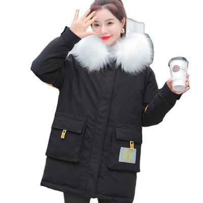 China Custom Made Waterproof 100% Polyester Ladies Waterproof Coats With Fur Winter Jacket For Women 2021 for sale