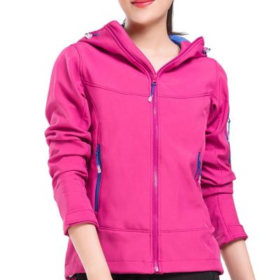 China Hot Selling Waterproof Customized 100% Polyester Waterproof Softshell Material Jackets For Women 2021 for sale