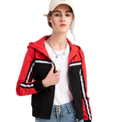 China Cheap wholesale custom made waterproof colorblock ladies coats and jackets for sale