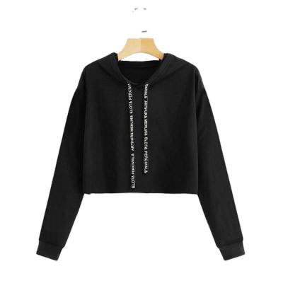 China Plain Cropped Top Hoodies And Sweatshirts Breathable Custom Blank Pullover Women for sale