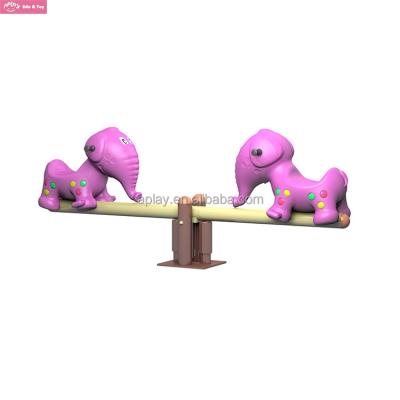 China LLDPE Seesaw For Kids Playground Rock Spring Playground Equipment Cute Elephant Animal Rider for sale