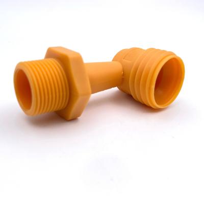 China Wholesale Yellow Mouth Flat High Quality Plastic Adapter Spout Factory Adapter Cleaning Spout for sale