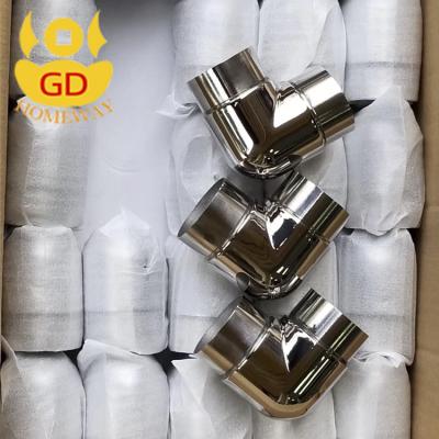 China Mirror Polish Adjustable Round Stainless Steel Elbow Pipe Fittings Modern Metal Hardware for sale