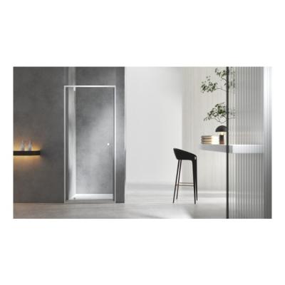 China Hot Sale Modern Tempered Glass Sliding Shower Door System Shower Sliding Door Brushed Nickel Chrome White Black for sale