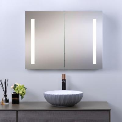 China Wholesale Illuminated LED Mirror Cabinet Bathroom Furniture Wall Mounted Cabinets for sale