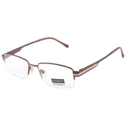 China High Quality Half Rim Titanium Optical Eyeglasses Frames Optical Frames Glasses With Wide Temple For Men for sale