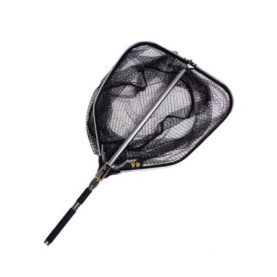 China WeiHe 2.16m Large Nylon Aluminum ABS Telescopic Foldable Landing Fishing Net for sale