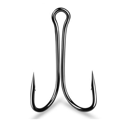 China New Arrival 50pcs/bag WeiHe Activity Fishing Barbed Strong High Carbon Steel Double Hook Outdoor Hook 1#-6# 2/0#-4/0# for sale