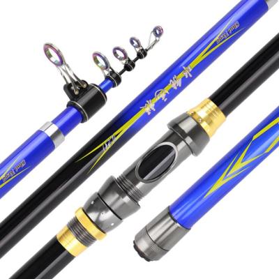 China WeiHe Carbon Hard Telescopic Carbon Fiber Sea Fishing Powerful Deep Rod 5.4m Fishing Tackle for sale