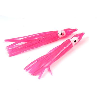 China WeiHe Luminous Squid Skirts Soft Lure PESCA 11cm 3g Night Fishing Lure Octopus Glow Rubber Artificial Groundbait For Tuna Sai WH-SL067 for sale