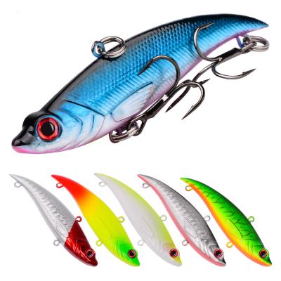 China WeiHe Plastic Fishing Lures VIB 75mm 13g 6PCS Hard Plastic Artificial Bait Lure Kit 0.6m-1.8m Lifelike Fish Builds 3D Eyes for sale