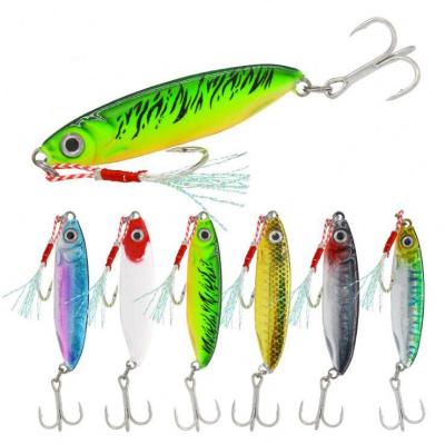 China WeiHe Lead Fish Metal Spoon 8g 11g 16g 20g Lead Fishing Hard Lure Metal Slow Building Baits for sale