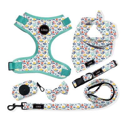 China Sublimation Padded Dog Harness Soft Deluxe Pet Supplies Adjustable Pet Accessories Padded Dog Harness Set for sale