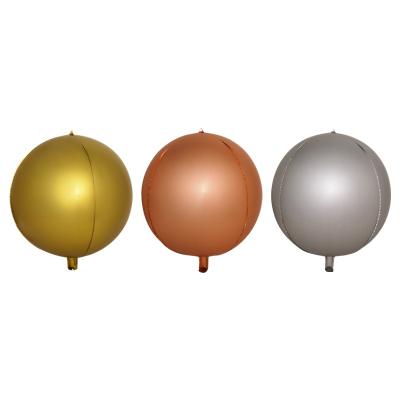 China Advertising Toy 22 Inch Metal Color 4D Foil Balloon Multicolor Optional Helium Floating Birthday Party Wedding Decorative Balloon for sale