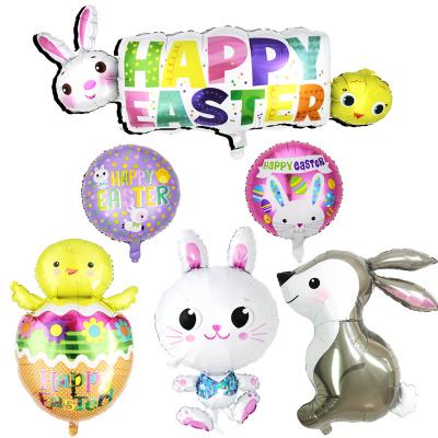 China Easter Rabbit Foil Balloon Birthday Party Decoration Cartoon Self-Sealing Rabbit Shaped Balloon Wholesale for sale