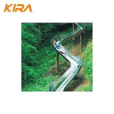 China Hot Sale Customized Playground 3+ Kids Pipe Shaped Outdoor Stainless Steel Slides for sale