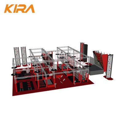 China High quality hot sale 3+ different style kids play indoor playground equipment ninja warrior obstacle course for kids for sale