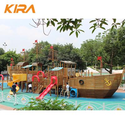 China Pirate Ship Series 3+ Wooden Kids Outdoor Playground for sale