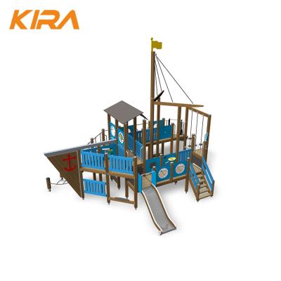 China 3+ Customized Kids Cheap Commercial Kids Slide Pirate Ship Outdoor Playground for sale